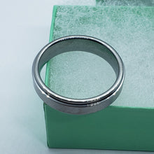 Load image into Gallery viewer, Tungsten Carbide 5.5 mm Wedding Band Ring Satined Center Recessed Edges 5 ~ 12