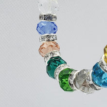 Load image into Gallery viewer, 7 Inch Elastic Nylon Strand Bracelet Glass Crystals (Emerald, Citrine, Amethyst)