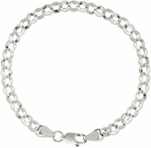 Load image into Gallery viewer, Sterling Silver Italian Rolo Chain Necklace Bracelet 6mm Thick Sizes 7~30 inch