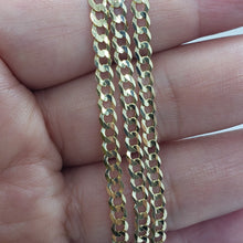Load image into Gallery viewer, 10K Yellow Gold Solid Cuban Link Chain Curb Necklace Bracelet 1.8mm-4mm, 7"~30"