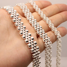 Load image into Gallery viewer, 925 Sterling Silver Linked Jubilee-Style Bracelet Lobster Clasp 3 Sizes 7" 8"