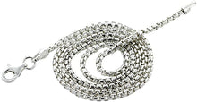 Load image into Gallery viewer, 925 Sterling Silver Round Box Chain Necklace High Quality 2mm 16"-30"
