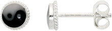 Load image into Gallery viewer, 925 Solid Tiny Sterling Silver Yin Yang Stud Earrings 3/16 inch 5mm Women Girl