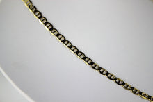 Load image into Gallery viewer, 10K Solid Yellow Gold Mariner Link Chain Necklace (4mm / 16" ~ 30")