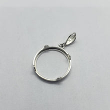 Load image into Gallery viewer, Sterling Silver Dime Bezel 18 mm Coins Prong Back Diamond Cut 10 Cent Coin