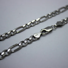 Load image into Gallery viewer, 10k Solid White Gold Figaro Chain Necklace 2.2mm - 6.2mm 16" - 30"