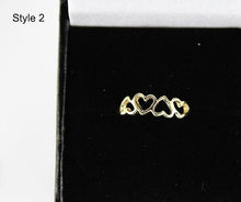 Load image into Gallery viewer, 14K Yellow Gold Love Heart Beautiful Ring for Women Girl Wedding Gift Sizes 5-13