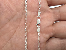 Load image into Gallery viewer, 925 Sterling Silver Puffed Anchor Chain Anklet 2.4mm, Fits 9" to 9.5" Ankles