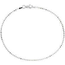 Load image into Gallery viewer, 925 Sterling Silver Faceted Pallini Bead Ball Chain Necklace Bracelet 1.8mm
