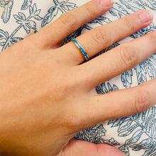 Load image into Gallery viewer, 2.5mm, 3mm Sterling Silver Synthetic Opal Stackable Ring for Women and Girls