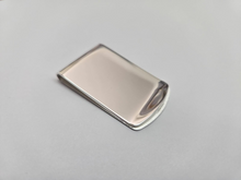 Load image into Gallery viewer, Sterling Silver Money Clip Plain Wide Closed Back Made in Italy 1 X 1 3/4 inch