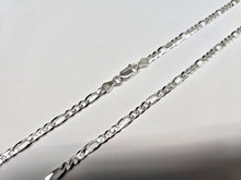 Load image into Gallery viewer, 925 Sterling Silver Thin Flat Figaro Link Chain Necklace Bracelet 4mm 7" to 30"