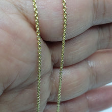 Load image into Gallery viewer, 14K Solid Yellow Gold Cable Link Chain Necklace Women Girl 1.3mm 16" 18" 20"