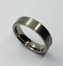 Load image into Gallery viewer, 6mm Titanium Pipe Cut Wedding Band Ring Beveled Edges Brushed Finished Size 7-14