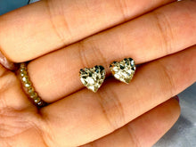 Load image into Gallery viewer, 10K Real Solid Yellow Gold Heart Nugget Earrings