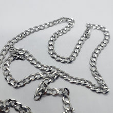 Load image into Gallery viewer, 14K White Gold Solid Cuban Curb Link Chain Necklace Bracelet 5mm 7"~30"