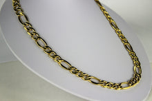 Load image into Gallery viewer, 10K REAL YELLOW GOLD Figaro Chain Pendant Necklace Bracelet (9.5mm/8"~30")