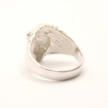 Load image into Gallery viewer, 925 Sterling Silver Diamond Cut Finish Lion Head Ring 3/4 Inch Wide, Sizes 8-13