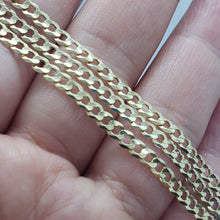 Load image into Gallery viewer, 10K Yellow Gold Solid Cuban Link Chain Curb Necklace Bracelet 1.8mm-4mm, 7"~30"