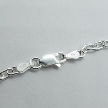 Load image into Gallery viewer, Sterling Silver Boston Link Chain Italy Necklaces Bracelets 3mm Size 7" ~ 30"