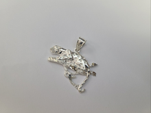 Load image into Gallery viewer, 925 Sterling Silver Leopard on a Branch Pendant 3/4 (19mm) Inch Tall