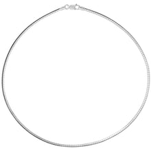Load image into Gallery viewer, 925 Sterling Silver Smooth Thin Omega Chain Necklace Women Italy 2mm 7" to 20"