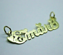 Load image into Gallery viewer, 10K Solid Yellow Gold Handmade Personalized Diamond Cut Name Pendant w/out Rolo