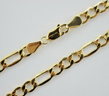 Load image into Gallery viewer, Authentic 14K Yellow Gold Hollow Figaro Chain Necklace 1.9mm-7.5mm 16"~30"