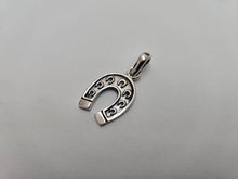 Load image into Gallery viewer, 925 Sterling Silver Horseshoe with Mini-Horseshoes Pendant 1 (25mm) Inch