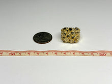 Load image into Gallery viewer, 10k Solid Yellow Gold Nugget Style Ring 19.5mm Width/19.5mm Height Size 7-15