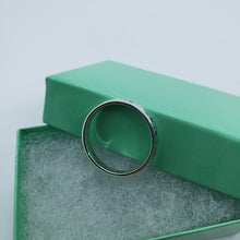 Load image into Gallery viewer, 3mm Sterling Silver Footprints in The Sand Stackable Ring 1/8 inch Sizes 6 to 10