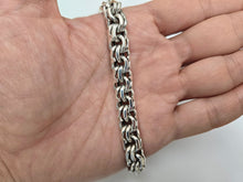 Load image into Gallery viewer, 925 Sterling Silver Garibaldi Link Bracelet for Gentlemen 10mm, 8" to 9"