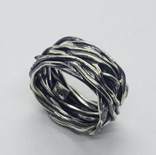 Load image into Gallery viewer, 925 Sterling Silver Solid Heavy Wrapped Wire Ring High Quality 12mm Size 6-10