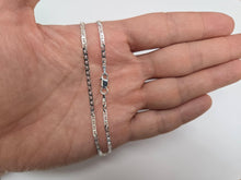 Load image into Gallery viewer, 925 Sterling Silver Flat Mariner Anchor Chain Anklet 2.1mm, Fits 9"-10" Ankles