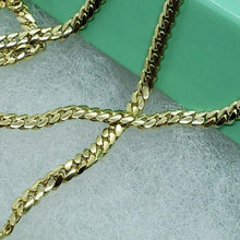 Load image into Gallery viewer, 14K Hollow Yellow Gold Miami Cuban Link Chain Bracelet Necklace 3mm Size 7"~28"