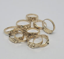 Load image into Gallery viewer, 10K Yellow Gold Baby Nugget Ring for Baby Kids Children Women Size 1 -7 Sizable