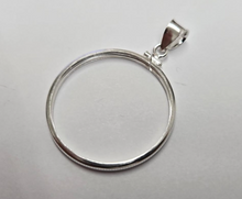 Load image into Gallery viewer, 925 Sterling Silver 50 Cent Half Dollar Coin Bezel 30mm Screw Top Coin Edge