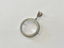 Load image into Gallery viewer, Sterling Silver Bezel Rope Edge Onza Plata Liberted for 36mm Coins