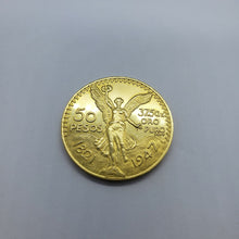 Load image into Gallery viewer, 10k Yellow Gold Eagle Mexico 50 Peso Coin 37.5mm Diameter for Coin Edge Bezel