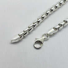 Load image into Gallery viewer, 925 Sterling Silver Round Box Chain Necklace Bracelet Heavy Italy 5mm 26" 30"