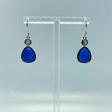 Load image into Gallery viewer, Sterling Silver Sythetic Opal Dangling Earrings