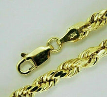 Load image into Gallery viewer, 10k Solid Yellow Gold D/C Rope Chain Necklace Bracelet 1.5mm-8mm 8.5" 16"-30"