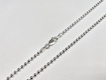 Load image into Gallery viewer, 925 Sterling Silver Plain Pallini Bead Ball Chain Bracelet Necklace 2mm