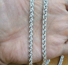 Load image into Gallery viewer, 925 Sterling Silver Spiga Wheat Chain Necklace Bracelet Men Women 5mm 7~30 inch