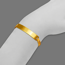 Load image into Gallery viewer, 14K Yellow Gold ID Bracelet Curb Light 7mm ID 5mm Wide Chain 7" 7.5" Engraving