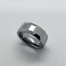Load image into Gallery viewer, Tungsten Carbide 8mm Faceted Dome Wedding Band Ring Octagon Patterns Size 5~14