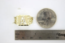 Load image into Gallery viewer, Authentic 14k Solid Yellow Gold Plate Initial Alphabet Ring Band Size 7 to 13