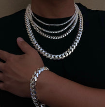Load image into Gallery viewer, 925 Sterling Silver Miami Cuban Link Chain Necklace Bracelet 2mm~7mm All Sizes