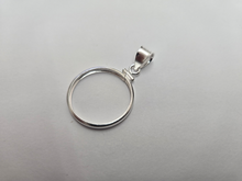 Load image into Gallery viewer, 925 Sterling Silver 5 Cent Nickel Coin Bezel Frame 21mm Screw Top Coin Edge