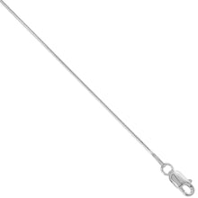 Load image into Gallery viewer, 925 Sterling Silver Fine Snake Chain Necklace Rhodium Finish 0.85mm 16" to 18"
